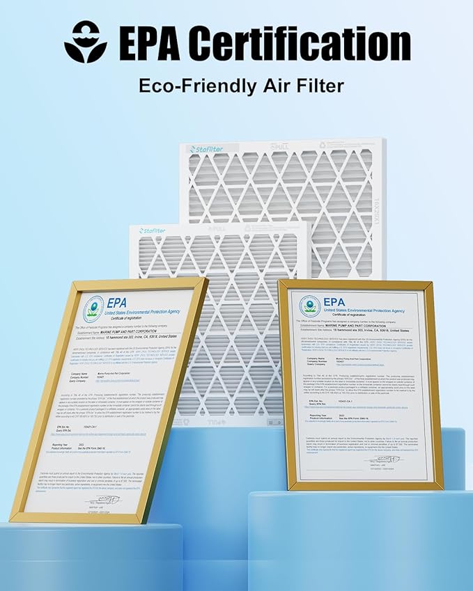 12x12x1 Air Filter, MERV 8,1 ABS Plastic Frame with 1 Pack Refill, Foldable HVAC AC Furnace Air Filters (Pack of 1) (Actual Size:11.75"x11.75"x0.75")
