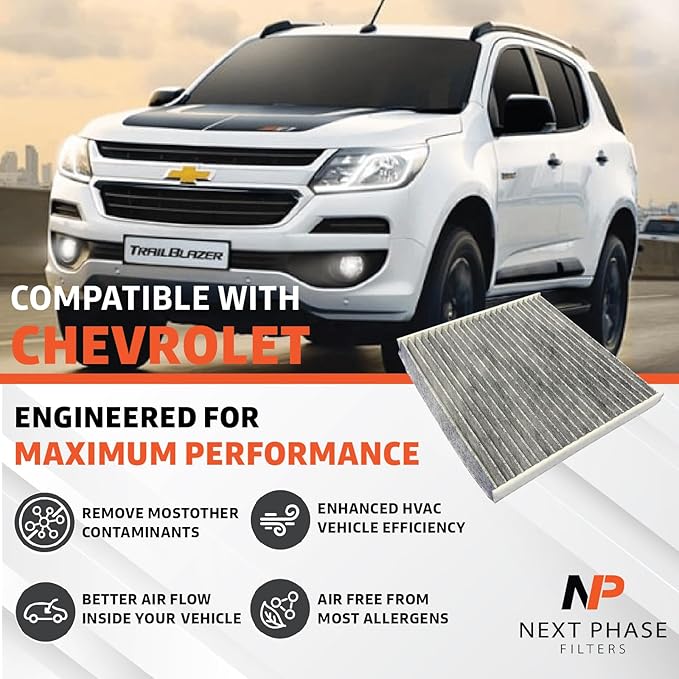 Carbon Cabin Air Filter Replacement - Pack of 1 - Made in USA - Compatible with Various Buick, Cadillac, GMC & Chevrolet Models. Replaces O.E. 22743911, 13356916, CF185, 13356914, 13508023, 23288085