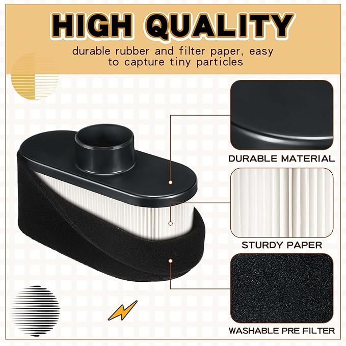 Gisafai 11013-7047 11013-0752 11013-0726 Air Filter with Pre Filter 11013-7046 Compatible with Kawasaki FR651V FR691V FR730V FS481V FS541V FS600V FS651V FS691V FS730V 4 Cycle Engine Lawn Mower (6 Pcs)