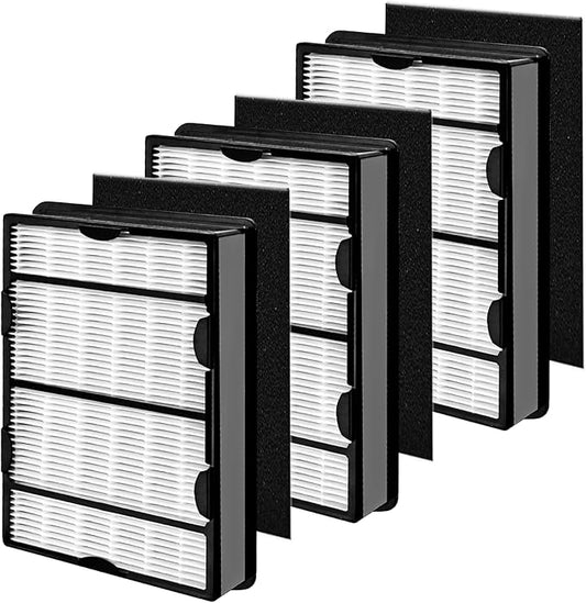 HAPF600 HEPA Filters for Holmes HAP616, HAP633, HAP653, HAP726, HAP756, HAP759, HAP8615, HAP8650, HAP9726 Air Purifier, Replace HAPF600TCS (3 HEPA Filters& 3 Carbon Filters)