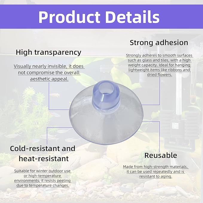 4pcs Filter sponges for Fish Tank Sponge Filter, Ultra Silent Filter for Impurities with Biofilter Media Balls and 4pcs Large Suction Cups for Aquariums