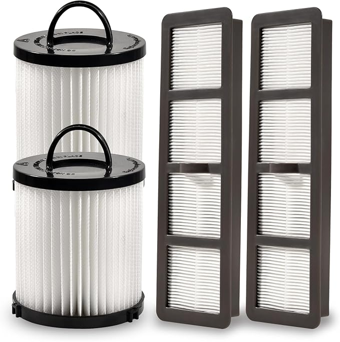 SaferCCTV Replacement EF6 HEPA Filter and Washable Reusable Cup Filter Vacuum Filter DCF21 Replace#67821, 68931, 68931A, EF91 Compatible with Eureka Airspeed AS1000 Series Upright Vacuum Cleaners (2