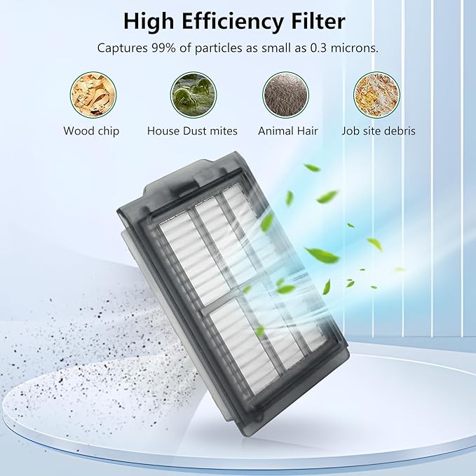 16PCS Replacement Kits for iRobot Roomba Plus 505 Combo & 405 Combo Vacuum Cleaner, Accessories Parts with 1 Main Brush, 3 HEPA Filter, 4 Side Brushes, 4 Dust Bag, 4 Mop Cloths