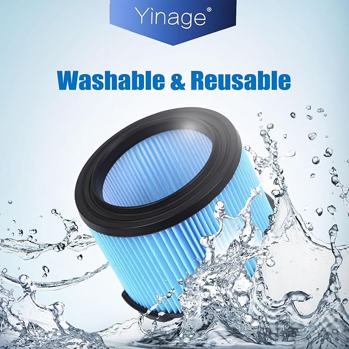 VF3500 Replacement Filter for Shop Vacuum 3-4.5 Gallon Wet Dry Vacuums, 3-Layer Filters for WD4050, WD3050, WD4080, WD4522, 4000RV, 4500RV 2pcs