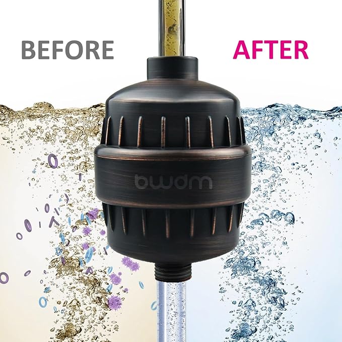 Shower Filter Enhanced Formula Multi-Stage Output Filter Chlorine Heavy Metals and Other Sediments - Suitable for People with Sensitive and Dry Skin and Scalp(Oil-Rubbed Bronze)