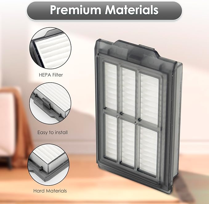 (6 Pack) Plus 405 Combo, Plus 505 Combo Replacement HEPA Filters for iRobot Roomba Plus 505 Combo robot, Plus 405 Combo, Plus 505, Plus 405, Vacuum Filters, Upright Filter, Canister Filter