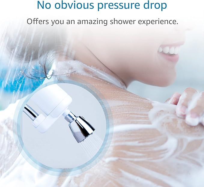 AQUA CREST FXSCH Shower Filter Replacement for GE®, Every 6 Months, White