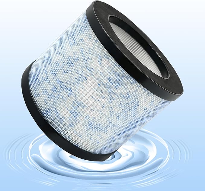 2 Pack MK01 DH-JH01 True HEPA Replacement Filters Compatible with AROEVE MK01 MK06 MG01JH,Kloudi Air Cleaner Purifier DH-JH01,TZ-K1,Elechomes EPI081/EP1081,Intelabe EP1080 Air Purifier