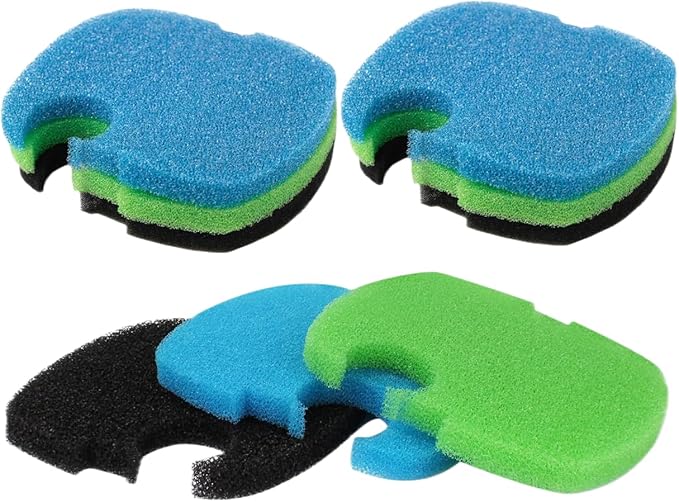 9-Piece Aquarium Filter Pads Replacement bio Sponge Compatible with SUNSUN HW-304B, HW-404B, HW-704B, HW-3000, and CF500 Filters.