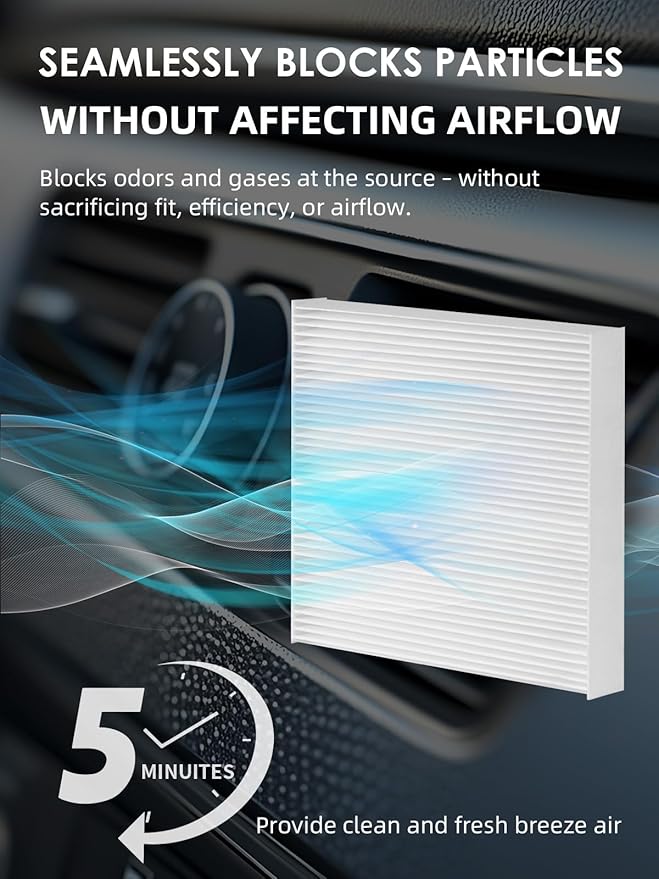 CF11182 Cabin Air Filter, Replacement for CP182 Honda Civic, Clarity, CR-V, CR-Z, HR-V, Fit, Insight, Odyssey, Acura MDX, RDX, TLX, INTEGRA, A/C Car HEPA-Filters, 10-Pack