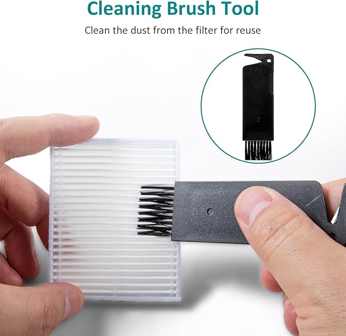 eufy L60 Replacement Parts Compatible with eufy L60 & L50 Series L60 SES/L50 SES Robot Vacuums L50 Replacement Parts Accessories Kit Brush, Filter Combo