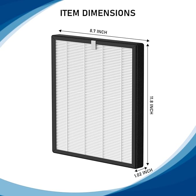 ProHEPA 9000 True HEPA Filters Replacement Compatible with VEVA ProHEPA 9000 Air Cleaner Purifier, Including 3 Pack True HEPA Filters Only
