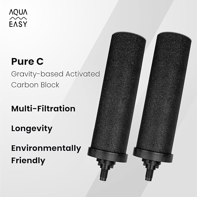 AquaEasy BB9 Activated Carbon Water Filter Candle(4 Pcs) Replacement Gravity Water Filter Candle Compatible With Gravity Filter System
