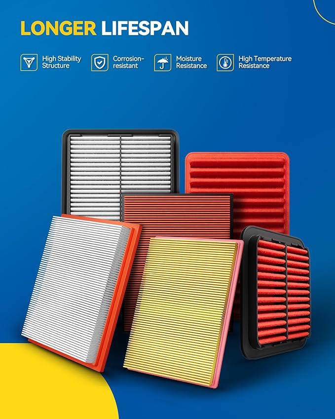 PHILTOP Engine Air Filter, EAF083 (CA11876) Replacement for Jetta Gas 2.0L (2019), Tiguan (2018-2021), A3 (2015-2020), Golf (2015-2018), GTI (2015-2018), Improve Engine Performance