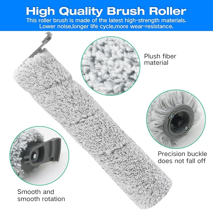 Home Times Replacement Brush Roll for Bissell CrossWave OmniForce 3882 Wet and Dry Vacuum cleaner (2 Roller+4 Hepa Filters)