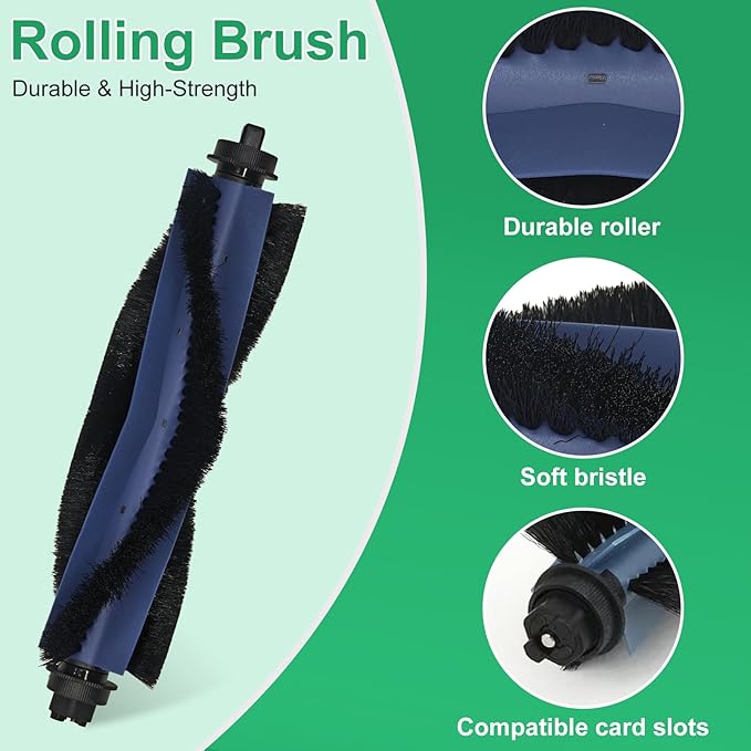 34 Pack for eufy Vacuum Omni C20 Accessories Kit，2 Mainbrush 6 Filter 6 Dust Bag 6 mop pads 6 Sidebrush 1Cleaning Brush 1Screwdriver,6 Sachet