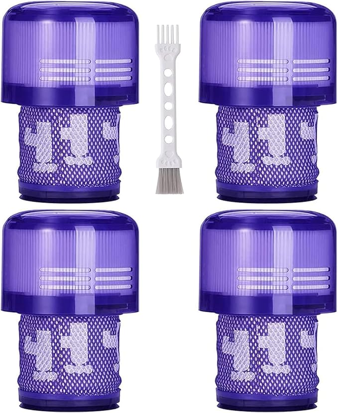 4 Pack V11 Torque Drive Cordless Vacuum Cleaner Replacement Filters for Dyson V11 SV14 Animal and V15 Detect Models, Compare to Part No. 970013-02