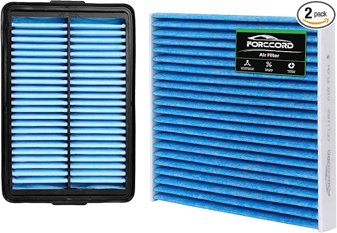 Cabin & Engine Air Filter Fits for Kia Forte 2019-2024, Forte5 2020-2023, Hyundai Elantra 2017-2020, Elantra GT 2018-2020 Air Filter Replacement 97133-F2000 28113-F2000 Car Accessories