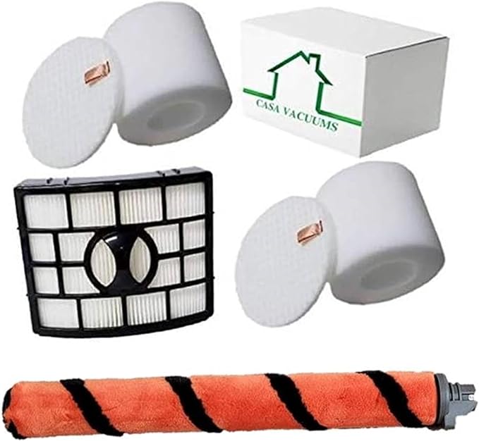 Soft Brushroll & 2+1 Filter Kit for Shark APEX DuoClean Powered Lift-Away AZ1000 AZ1002 AZ1003BRN AX950 AX951 AX952 NV830 NV831 NV835 ZU881 ZU885. Part nos. 1173FT950 XFF650 XHF650
