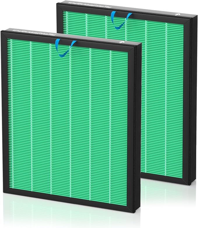 Vital 200S-P Toxin Absorber Replacement Filter for LEVOIT Vital 200S Vital 200S-P Air Purifier, H13 True HEPA and Activated Carbon 200S Filter, Vital 200S-RF-TX (LRF-V201-GUS), 2 Pack Green