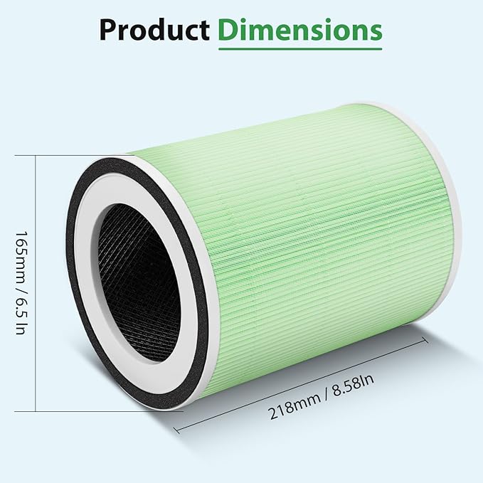 Kilo Pet Filter Replacement Compatible with Afloia Kilo, KILOPLUS, KILOPRO, MIRO, MIRO PRO and MORENTO MR-Kilo, 360° 4-Stage Filtration, 2 Pack, Green