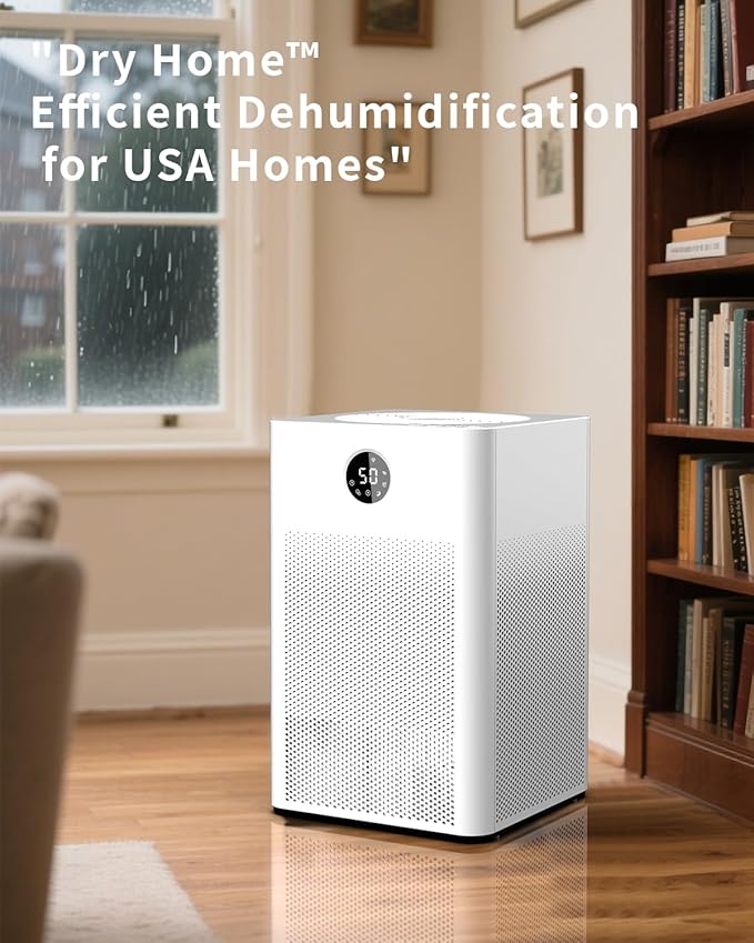 HD022 Dehumidifier for Home 1600 Sq. Ft 101.45oz Water Tank Small Quiet Dehumidifiers for Room Study Office Bathroom Bedroom Basement Cloakroom