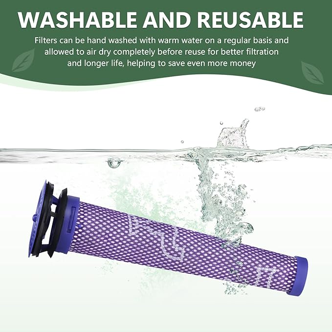 CERO Filters Replacement Compatible with Dyson V7, V8 Animal and V8 Absolute Vacuum, Compare to Part 965661-01 and 967478-01, 3 Pre and 3 Post Filters