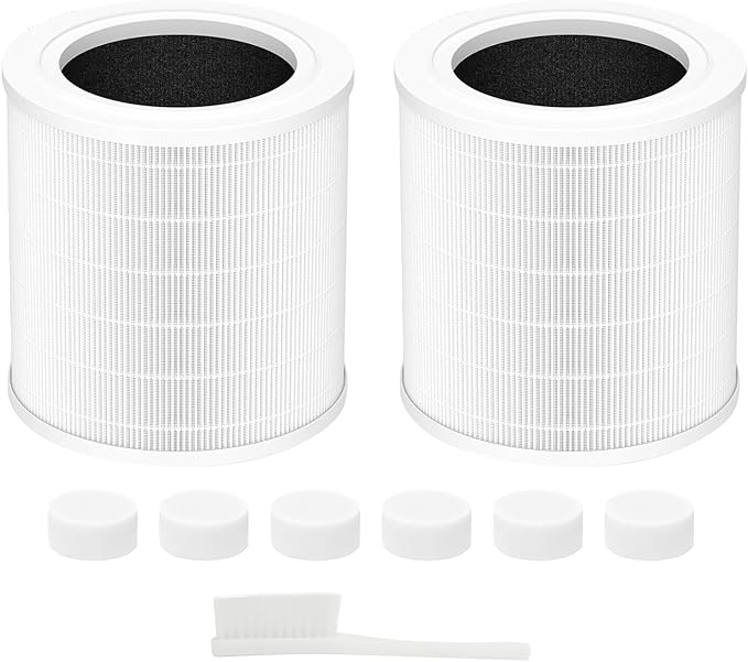 Replacement Filter Compatible with A2001 Air Filter, 3-In-1 Activated Carbon Filter, High Efficiency Filtration,Compared to Part #AF-2001, 2 Packs