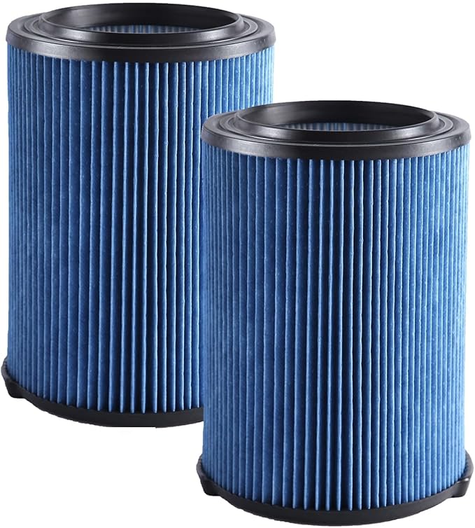 VF5000 Filter Compatible for Shop Vac 6-20 Gallon Wet Dry Vacuum Cleaner, Fits WD1450 WD0970 WD1270 WD09700 WD06700 WD1680 WD1851 WD1956 WD0970M0 WD0970EX0 2pcs