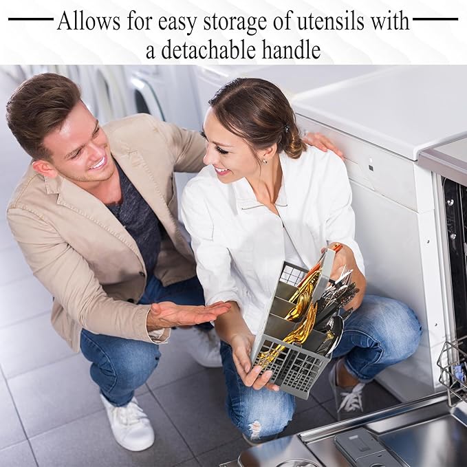 2 Pack 9.5in Dishwasher Silverware Basket Replacement Dishwasher Storage Utensil Baskets Cutlery Filter Basket Compatible with Most Brands