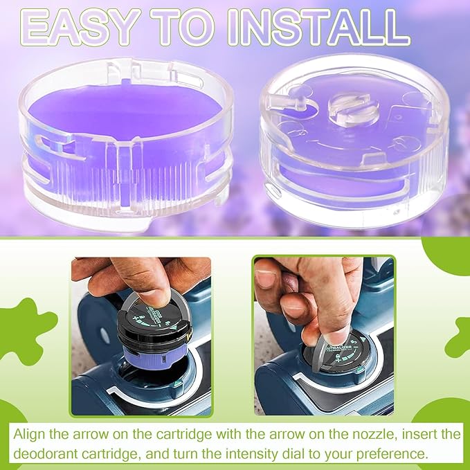 Odor Neutralizer Cartridge Replacement for Shark AZ3000 AZ3002 HZ3000 HZ3002 HZ702 IZ862H IZ562H ZD550 ZU102 LA702 Odor Elimination Replacement 1541FC3000(Pack of 4pcs,Lavender)