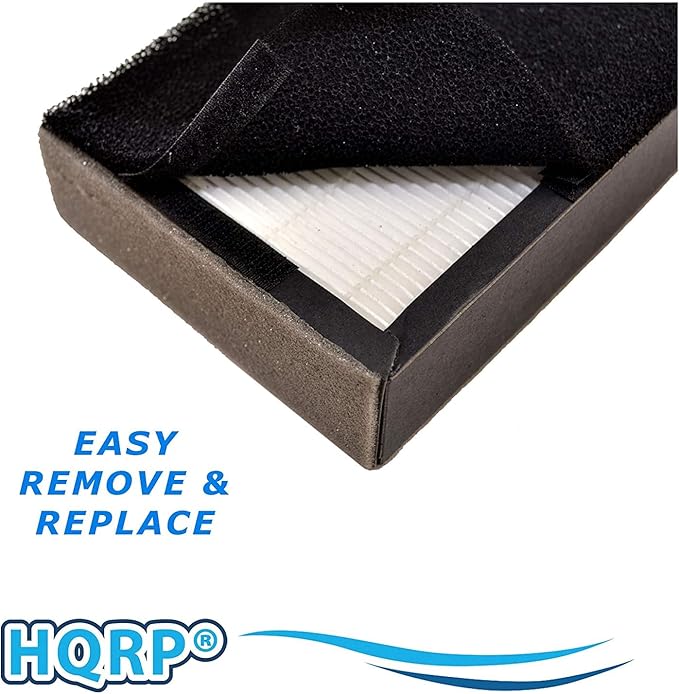 HQRP HEPA Filter B w/ 4-Pack Carbon Filters compatible with GermGuardian AC4800 AC4820 AC4900CA AC4825 AC4850PT; parts FLT4825 FLT4850PT FLT22CB4 Replacement