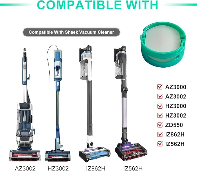 6 Pack 1541FC3000 Odor-Neutralizer Replacement Cartridges Compatible with Shark AZ3000 AZ3002 HZ3000 HZ3002 IZ862H IZ562H ZD550 Stratos Upright Vacuum Teal, Original