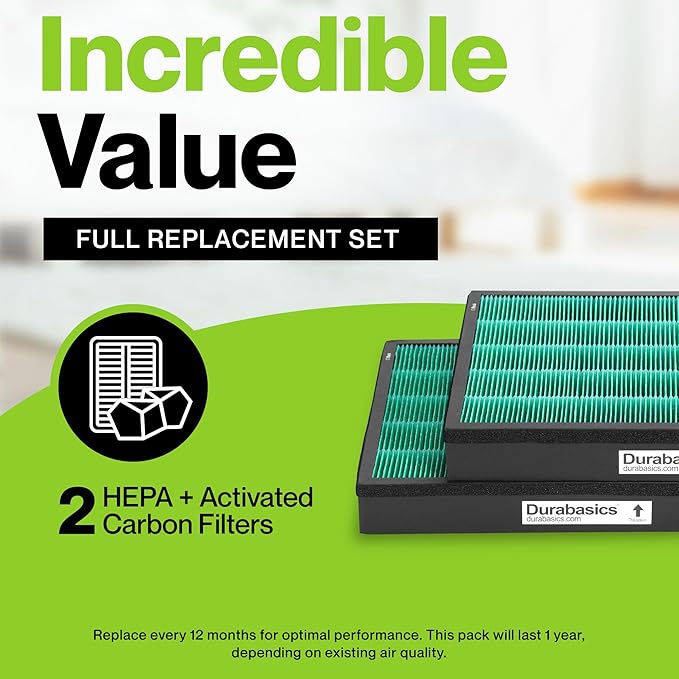 Coway Filter Replacement for 400/400S Airmega Max 2, High Performance True HEPA and Activated Carbon Filter for Air Purifier, 2-Pack