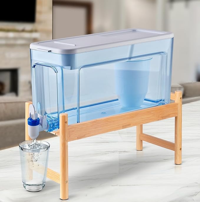 ZPirates Water Filter Dispenser Stand - 1 to 2 Galon Filtered Water Pitcher Dispenser Holder - Compatible with Most Brands Models and Designs [See photos for measurements]