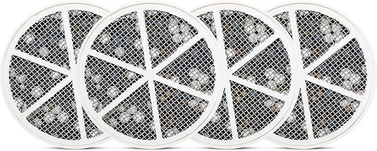 Crystal Quest Bath Ball Replacement Cartridge – Removes Chlorine, PFAS & Odors – Easy-to-Install Water Filter – Eco-Friendly, Durable & Skin-Safe – Built in the USA [4 Pack]