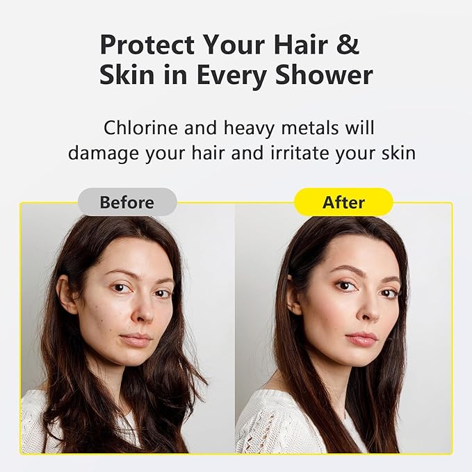 CHLORINE BUSTER ! 25+ Stage High Output Shower Filter for Shower Heads – Softens Water Filter Removes 99% of Impurities – Improves Skin, Hair, Nails – Reduces Dry Itchy Skin, Dandruff, Eczema