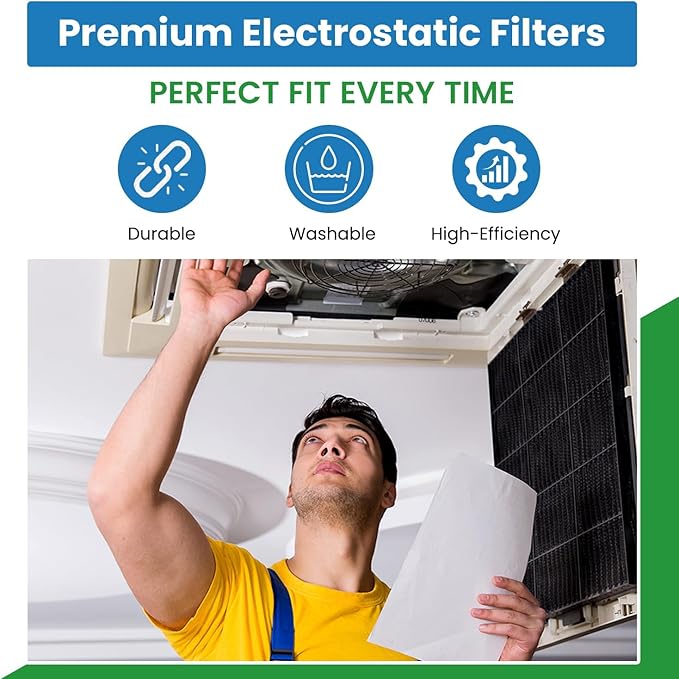 Filter Everything A-Coil Air Conditioner Evaporator Coil Filter 15” x 17” x 1/8” – Washable Reusable AC Filter – Compatible with Nordyne C8DAM01830U-B & 921784 – 2-Pack – Made in USA