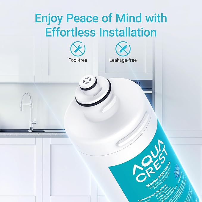 AQUA CREST OCS2 Under Sink Water Filter, Replacement Cartridge for Everpure OCS2, 2CB5, 2H-L, 2CB-GW, ADC, OW2-Plus, EV9618-02, EV9634-26, EV9634-01, EV9617-05, Aquverse A100, NSF/ANSI 42 Certified