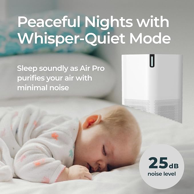 AirPro Purifier for Home and Bedroom | HEPA 14 Filter | Ultra-Quiet Air Cleaner | Activated Carbon Filter and Essential Oil Diffuser - 1 Pack