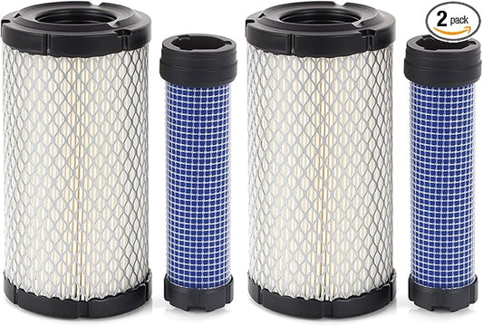 2 PCS M113621 M123378 Inner & Outer Air Filters Set - Fit for Fleetguard AF25550 Donaldson P822686 John Deere M123378 M113621 Kawasaki 11013-1290 11013-7029 11013-7048 6449 RS3715 46449