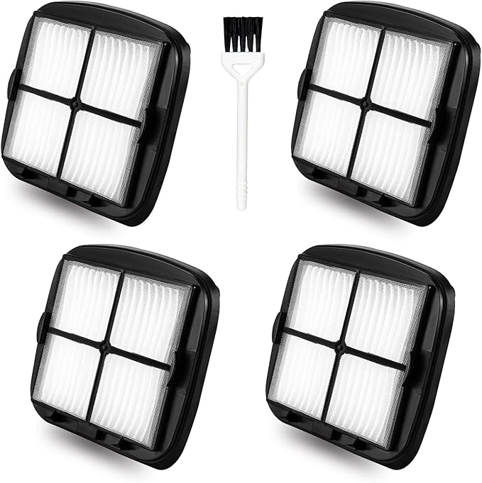Improvedhand 97D5 Pet Hair Eraser Filter Replacement for Bi-ssell Pet Eraser Corded Hand Vacuum 33A1B 33A1 33A1W 27K6, Replaces Part # 203-7416 203-1432 2031432, 4 Pack & 1 Brush