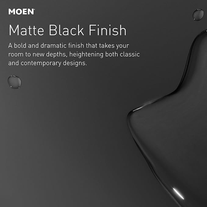 Moen Engage Magnetix Matte Black Eco-Performance 3.5-Inch Six-Function Detachable Handheld Showerhead with Magnetic Docking System, 26100EPBL