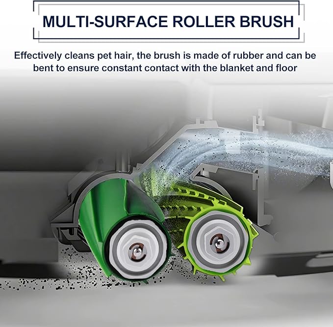 KEEPOW Replacement Parts Accessories Compatible with iRobot Roomba i7 i3 i4 j7 E5 E6 E7 i7+ Vacuum Cleaner Accessories, 6 HEPA Filters, 6 Side Brushes, 1 Set Multi-Surface Rubber Brushes