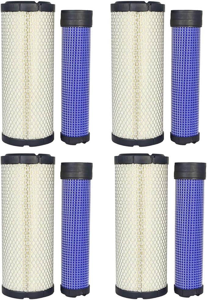 4X Outer Inner Air Filter M131802 M131803 Compatible with John Deere 11013-7044 11013-7045 FX691V FX730V Compatible with Kohler 25 083 01 25 083 04 6672467 102498601 103-1327 Mower Air Cleaner