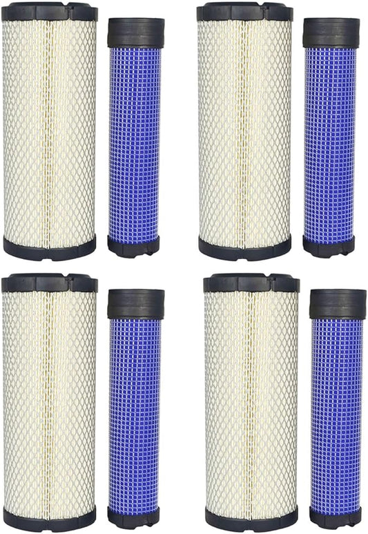 4X Outer Inner Air Filter M131802 M131803 Compatible with John Deere 11013-7044 11013-7045 FX691V FX730V Compatible with Kohler 25 083 01 25 083 04 6672467 102498601 103-1327 Mower Air Cleaner