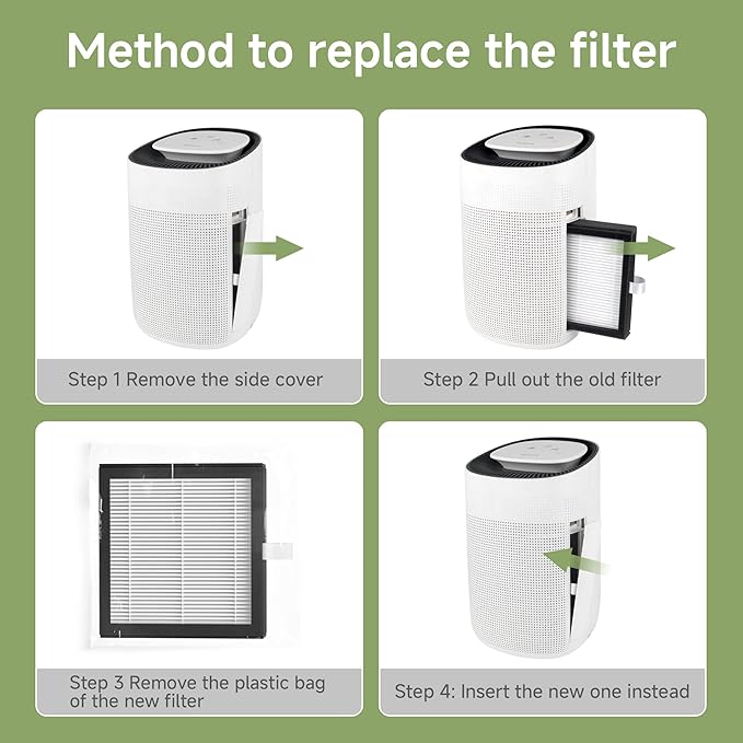 6 Packs DH02 Replacement Filter Compatible with Tenergy Sorbi DH02 1000ml Air Dehumidifier and Air Purifi-er and Also Compatible with Afloia AQ8 Q8 / Honati DP2201 / Hysure Q7