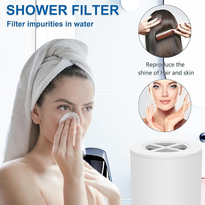 Muvxeznli（A-01）Replacement Shower Filter Cartridge Compatible with Afina Filtered Shower Head,Water Softener Filter for Hard Water Reduce Chlorine and Harmful Substances（4Pack）