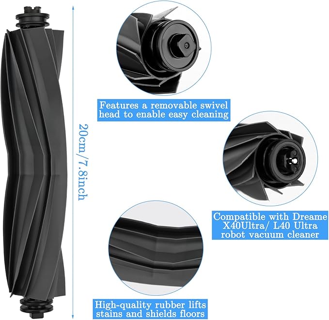 31 PCS Replacement Parts for Dreame X40 Ultra/ Master/ L40 Ultra Vacuum Cleaner, 2 Main Brushes, 6 HEPA Filters, 6 Dust Bags 6 Side Brushes 8 Mop Pads 1 Cleaning Brush 1 Water Tank Brush 1 Screwdriver