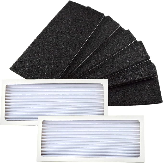 HQRP Filter Set compatible with Hamilton Beach 04383 04384 04385 04386 TrueAir Purifiers, 2 HEPA-grade Filters plus 6 Carbon Filters